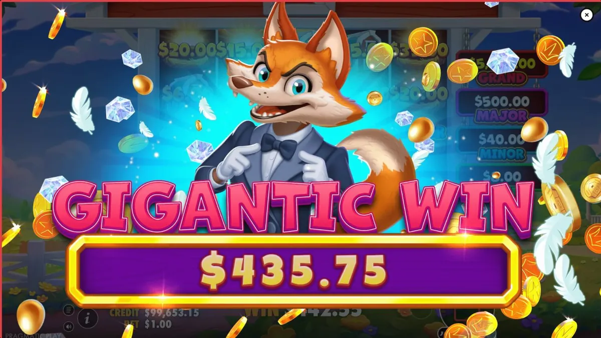 Tampilan visual ceria dari slot Better Barn House Bonanza dengan karakter hewan kartun